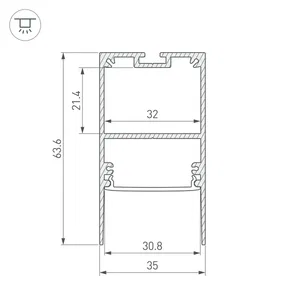 Профиль SL-COMFORT-3563-2000 ANOD (Arlight, Алюминий)