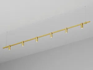 Подвесной светильник HOKASU PL9 (GOLD/3000mm – D55/140mm/3K/60W/38deg)