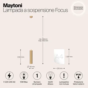 Подвесной светильник Maytoni P075PL-01MG