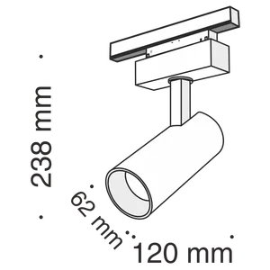 Трековый светильник Technical TR019-2-7W3K-B