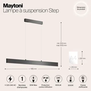 Подвесной светильник Maytoni P010PL-L30B