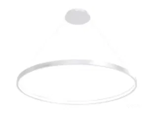 Люстра LED подвесной круг D60CM "КУХНЯ стиль современный" 4К Цвет люстры: серебро