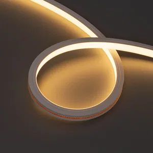 Лента герметичная MOONLIGHT-TOP-X320-13x12mm 24V Warm3000 (5 W/m, IP67, sauna, 15m, wire x2) (Arlight, Вывод вниз, 3 года)
