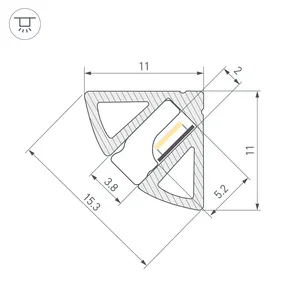 Профиль SL-KANT-H11-2000 ANOD OLIVE GREY (Arlight, Алюминий)