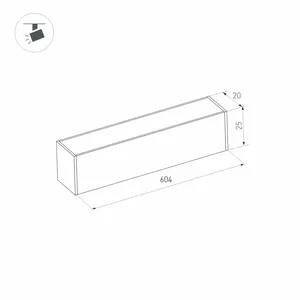 Светильник MAG-FLAT-25-L600-18W Warm3000 (BK, 100 deg, 24V) (Arlight, IP20 Металл, 5 лет)