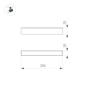 Светильник MAG-FLAT-25-L200-6W Warm3000 (BK, 100 deg, 24V, DALI) (Arlight, IP20 Металл, 5 лет)
