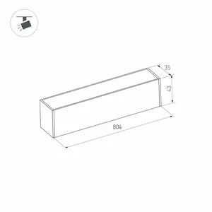 Светильник MAG-FLAT-45-L805-24W Warm3000 (BK, 100 deg, 24V) (Arlight, IP20 Металл, 5 лет)
