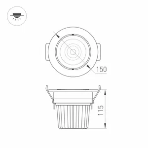 Светодиодный светильник LTD-140WH 25W White 30deg (Arlight, IP40 Металл, 3 года)