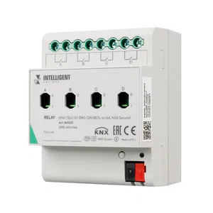 INTELLIGENT ARLIGHT Релейный модуль KNX-7043-82-DRO-DIN (BUS, 4x16А, KNX Secure) (IARL, IP20 Пластик, 2 года)