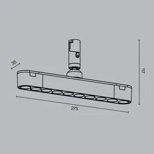 Трековый светильник Technical TR203-1-10W3K-S-B