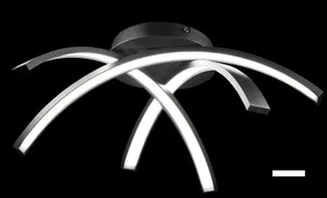 Люстра LED накладная фигурная D60CM цвет черный "ПРИХОЖАЯ стиль лофт" 4К