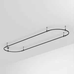 Основание ART-APRIORI-OVAL-ROD-200-4000x1000 (BK) (Arlight, IP20 Металл, 3 года)
