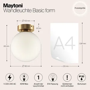 Настенный светильник (бра) Maytoni MOD321WL-01G2