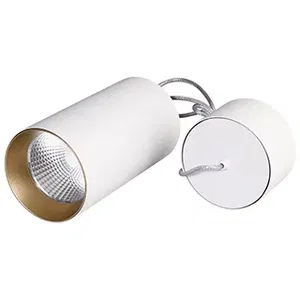 Светильник подвесной SP-POLO-R85-2-15W Warm White 40deg (White, Gold Ring) (Arlight, IP20 Металл, 3 года)
