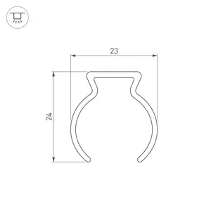 Профиль WPH-FLEX-D22-360deg-1000 (Arlight, Пластик)