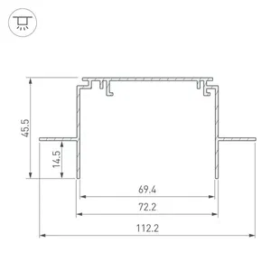 Профиль-держатель TEK-POWER-RW70F-GH13-2000 (Arlight, Алюминий)