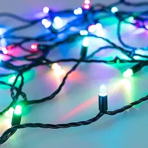 Светодиодная гирлянда ARD-STRING-CLASSIC-6000-BLACK-40LED-LIVE RGB-SPI (12V, 26W) (Ardecoled, IP65, 1 год)