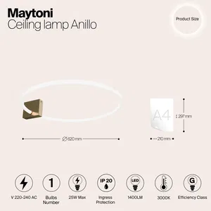 Потолочный светильник Maytoni MOD315CL-L25G3K