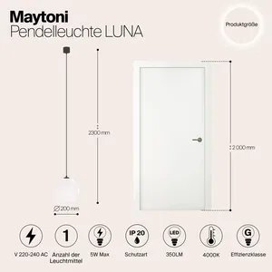 Подвесной светильник Maytoni P039PL-5W4K-20-B