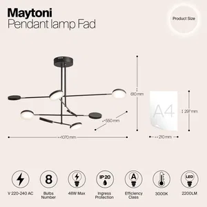 Подвесной светильник Maytoni MOD070PL-L48B3K
