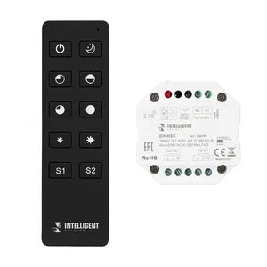 INTELLIGENT ARLIGHT Диммер SMART-SET-TRIAC-601-72-DIM-PD-IN Black (230V, 1x1.5A, ПДУ 10кн, 2.4G) (IARL, IP20 Пластик, 5 лет)