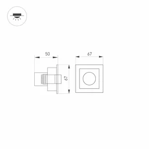 Светильник MS-ORIENT-BUILT-TURN-TC-S67x67-3W Day4000 (BK-BK, 30 deg, 230V) (Arlight, IP20 Металл, 5 лет)