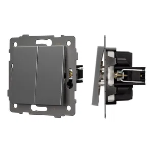 Механизм выключателя двухклавишный непроходной SWT-MK02-PL-GR-V (250V, 10A) (Arlight, -)