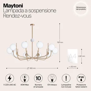 Подвесной светильник Maytoni MOD109PL-10BS