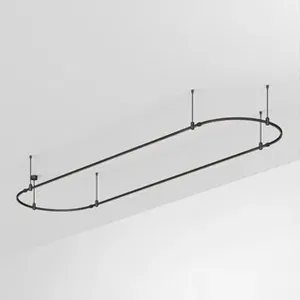 Основание ART-APRIORI-OVAL-ROD-400-4000x1000 (BK) (Arlight, IP20 Металл, 3 года)