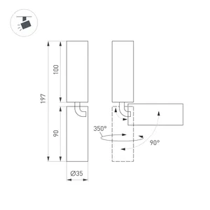 Светильник SP-NUANCE-SURFACE-FLAP-R