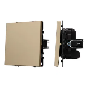 ARL NOBE Выключатель перекрёстный 1 кл софт-тач золотой песок SWT-MKX1-SFPL-GD (250V, 10A) (Arlight, -)