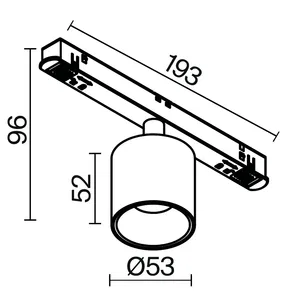 Трековый светильник Technical TR132-4-7W-DS-W
