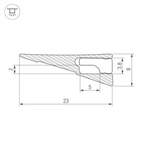 Профиль SL-MINI-SHELF-H8-2000 ANOD OLIVE GREY (Arlight, Алюминий)