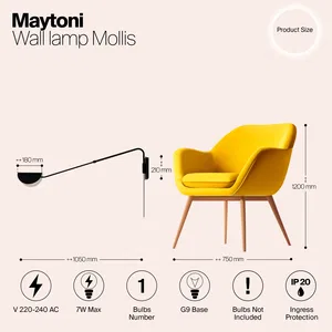 Настенный светильник (бра) Maytoni MOD126WL-01B1