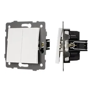 Механизм выключателя двухклавишный непроходной SWT-MK02-PL-WH-V (250V, 10A) (Arlight, -)