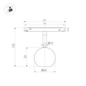 Светильник MAG-ORIENT-ORB-R60-10W Warm3000 (BK, 35 deg, 48V) (Arlight, IP20 Металл, 5 лет)