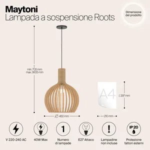 Подвесной светильник Maytoni MOD194PL-01W1