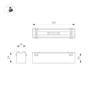 Светильник MAG-VIBE-LASER-L101-6W Day4000 (BK, 24 deg, 48V) (Arlight, IP20 Металл, 5 лет)