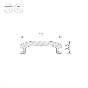 Экран STRETCH-SHADOW-10m OPAL-PVC (A2-CONTOUR-PRO) (Arlight, -)