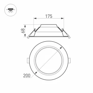 Светильник IM-CYCLONE-R200-20W Day4000 (WH, 90 deg) (Arlight, IP40 Металл, 3 года)
