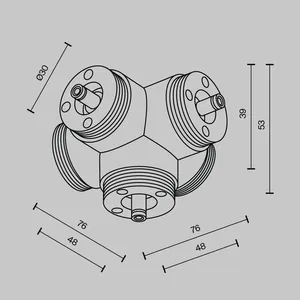 Комплектующие для систем освещения с токоведущими элементами Technical CA020L5C-B