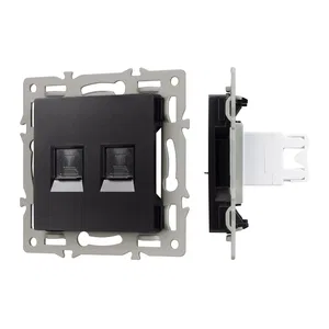 Механизм компьютерной розетки двойной SCT-MPC2-PL-BK (RJ-45, CAT6) (Arlight, -)