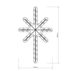 Фигура cветодиодная ARD-STAR-M2-380x250-36LED Warm (230V, 2.5W) (Ardecoled, IP65, 1 год)