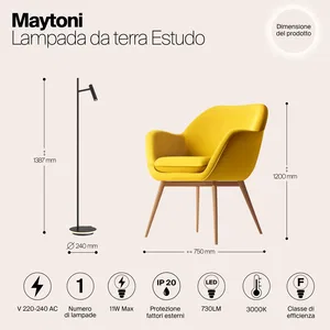 Напольный светильник (торшер) Maytoni Z010FL-L8B3K