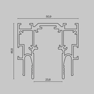 Шинопровод встраиваемый для натяжного потолка Technical TRX034-SCCL-422B