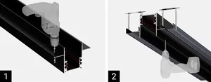 Sıva Altı Magnet Ray HOKASU OneLine Edgeless (RAL9003/3000mm)