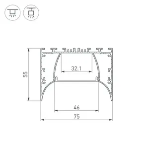 Профиль ARH-POWER-7555-COMFORT-2000 ANOD (Arlight, Алюминий)