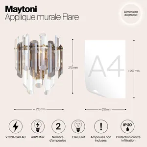 Настенный светильник (бра) Maytoni DIA200WL-02G