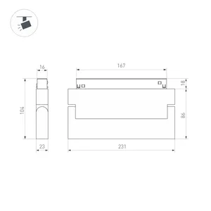 Светильник MAG-ORIENT-FLAT-FOLD-S230-12W Day4000 (WH, 80 deg, 48V, DALI) (Arlight, IP20 Металл, 5 лет)