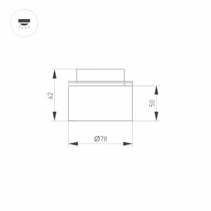 Модуль светодиодный PLURIO-LAMP-R77-9W Warm3000 (NI, 36 deg, 2-2, 38V, 200mA) (Arlight, Металл)